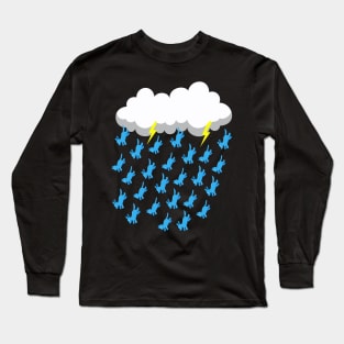 DARK RAIN CLOUD RAINING CATS AND DOGS Long Sleeve T-Shirt